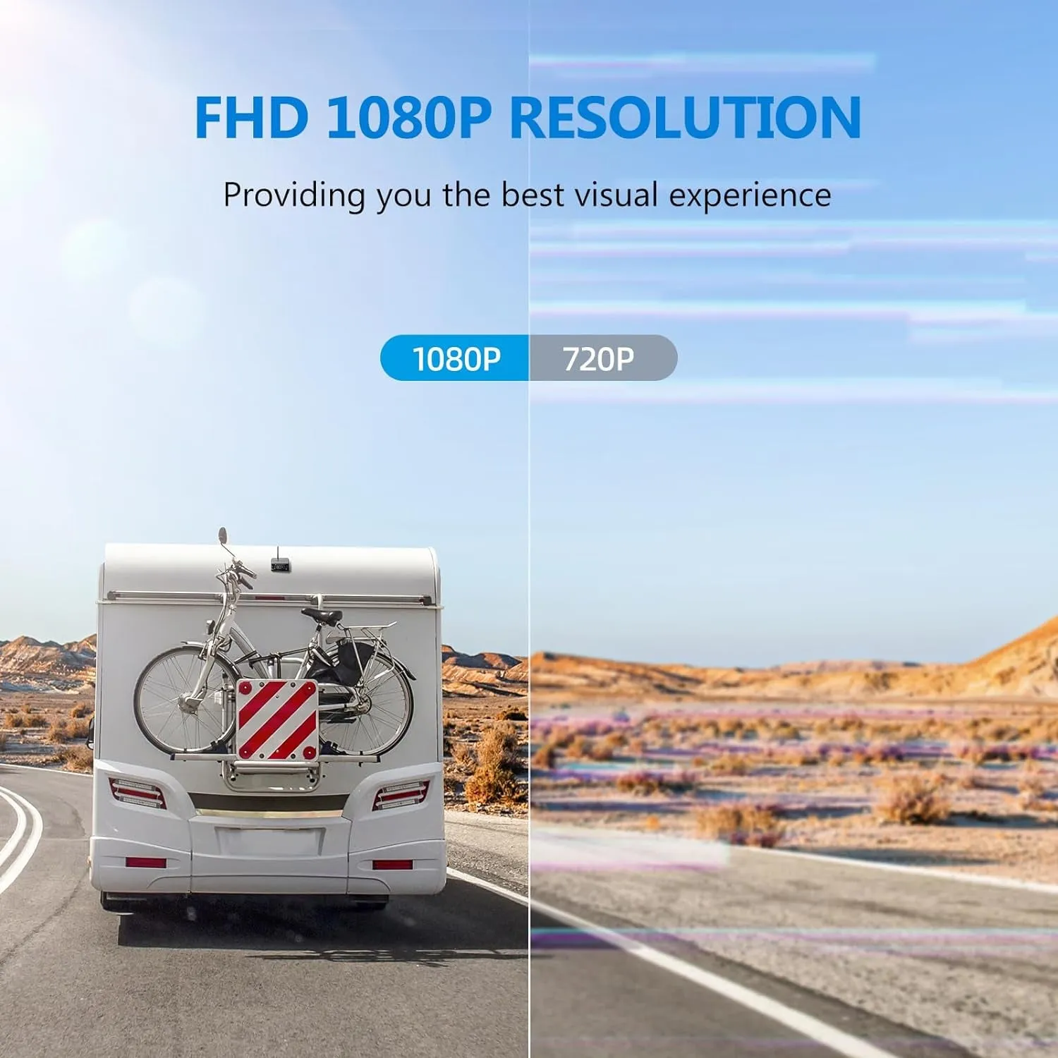 2 Magnetic Solar Wireless Backup Camera HD1080P 3 Mins DIY Installation DVR 7" IPS Monitor Rechargeable Reverse Camera System for Hitching Gooseneck Horse Trailer Fifth Wheels/Car RV Truck AP7-2