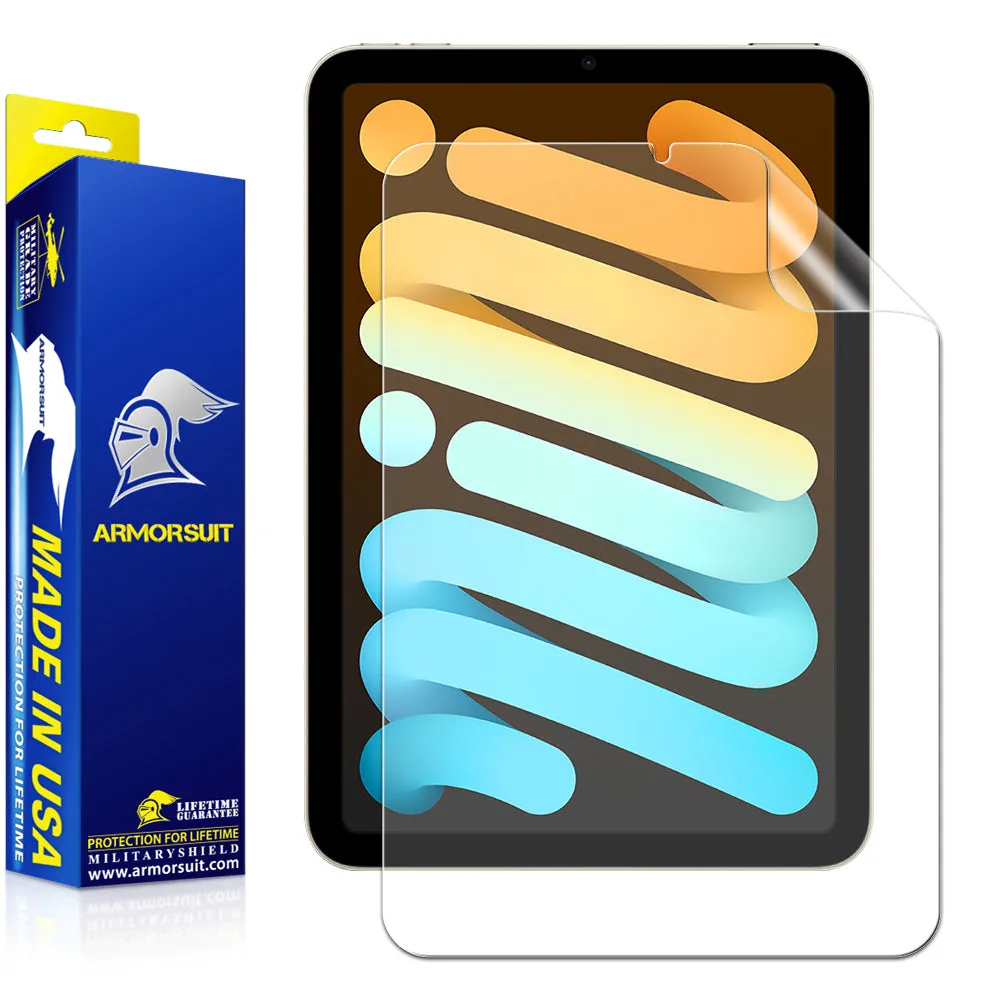 [2 Pack] ArmorSuit MilitaryShield Anti-Glare Screen Protector for Apple iPad Mini 7 and iPad Mini6 (2021) - Max Coverage Anti-Bubble Matte Film