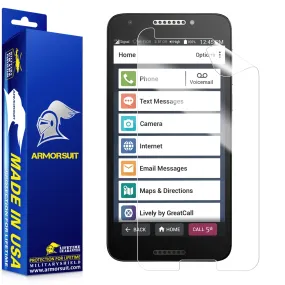[2 Pack] ArmorSuit MilitaryShield Screen Protector Designed for Jitterbug Smart2 (2018) Max Coverage Anti-Bubble HD Clear Film