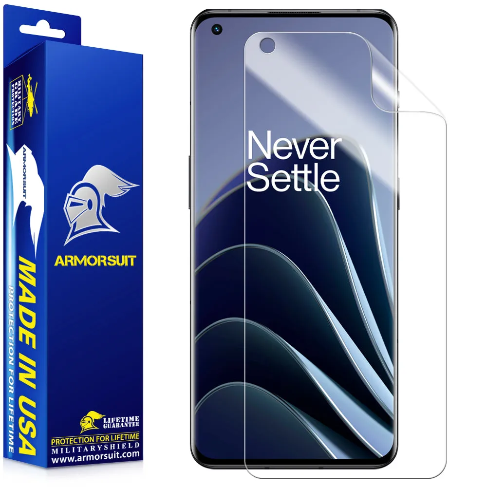 [2 Pack] ArmorSuit MilitaryShield Screen Protector Designed for OnePlus 10 Pro [6.7 in] (2022) Max Coverage Anti-Bubble HD Clear Film
