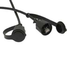 200Ft Cat.6 FTP Industrial Outdoor Patch Cable w/Dust Cap Black