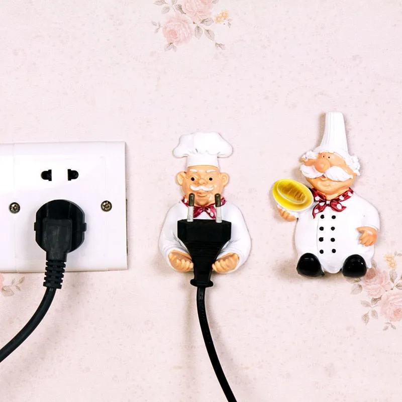 2pcs/lot Cute Self Adhesive Wall Plug Holder