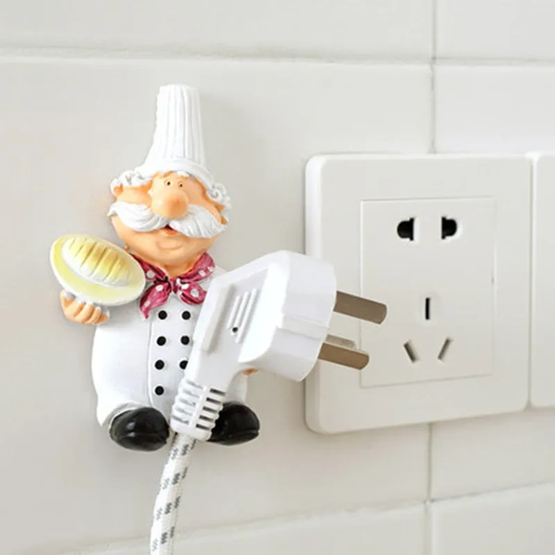 2pcs/lot Cute Self Adhesive Wall Plug Holder