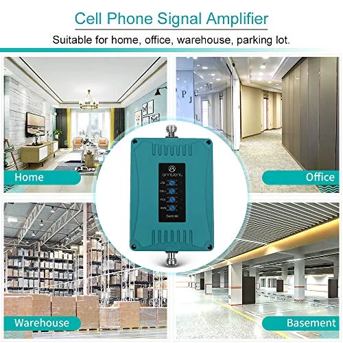 5 Band Cell Phone Signal Booster for Home and Office - Work on All U.S. Carriers Verizon AT&T T-Mobile Sprint - Cellular Repeater Amplifier Kit for Voice Call and Data Network