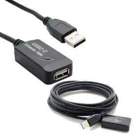 65Ft USB2.0 A-Male to A-Female Active Repeater Cable