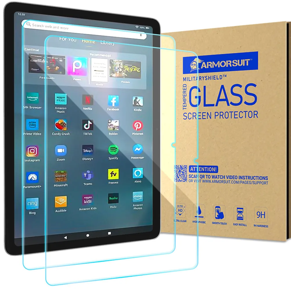 Amazon Fire Max 11 (2023) Tempered Glass Max Coverage HD Clear Shield