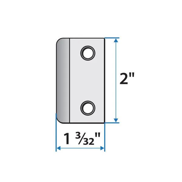 Andersen 1 3/32" Frenchwood Hinged Extension Jamb Strike Plate Extender
