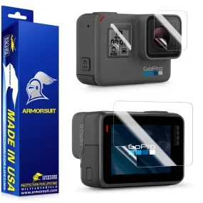 Armorsuit [6 Pack] Screen Protector For GoPro Hero 6 [4 Front   2 Back] (Max Coverage) Anti-Bubble HD Clear Film