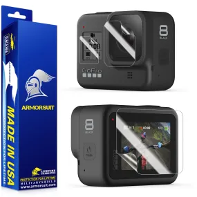 Armorsuit [6 Pack] Screen Protector For GoPro Hero 8 [4 Front   2 Back] (Max Coverage) Anti-Bubble HD Clear Film