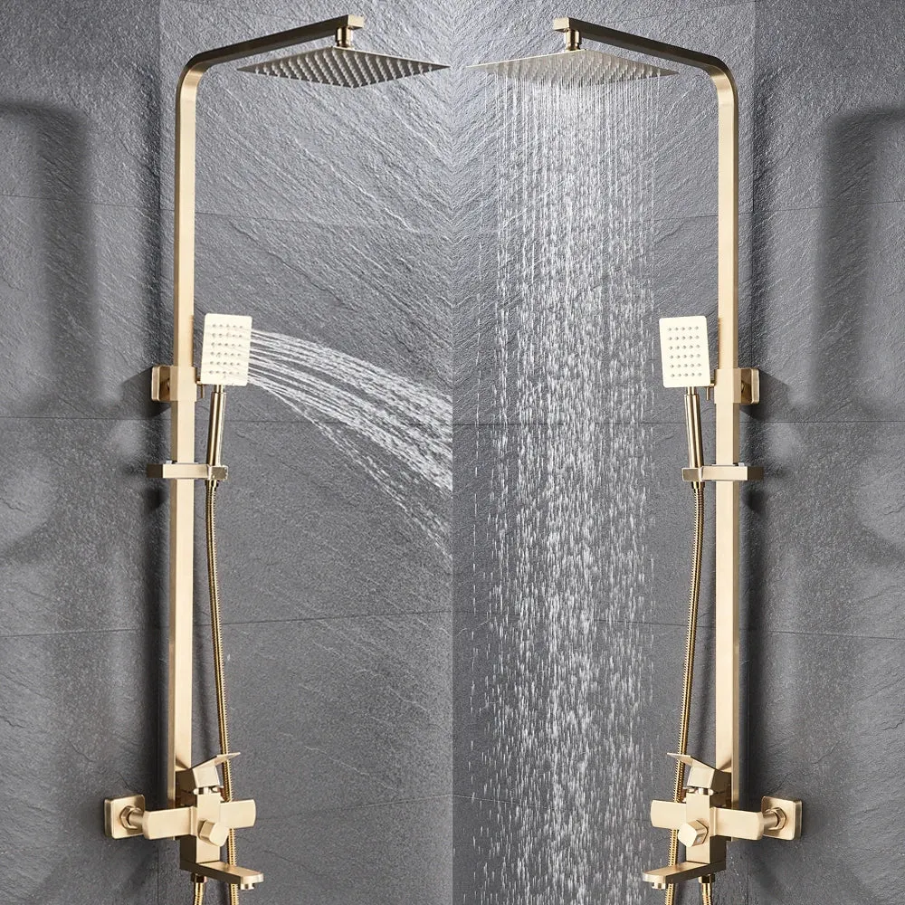 Bathroom Faucet Big Rain Shower Bath Faucet Wall Mounted Shower Set