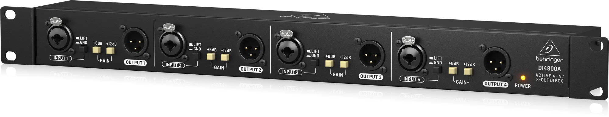 Behringer DI4800A Professional 4-Channel Active DI Box, Booster and Line Isolator