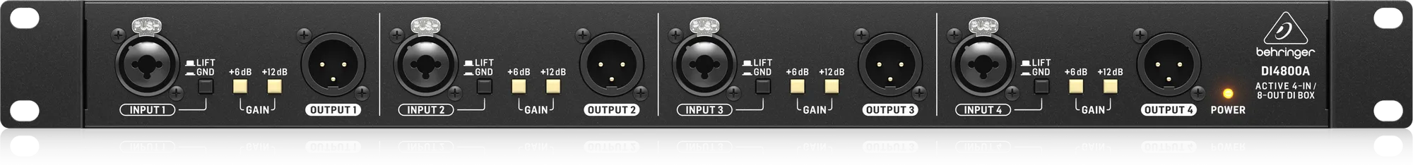 Behringer DI4800A Professional 4-Channel Active DI Box, Booster and Line Isolator
