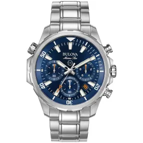 Bulova Marine Star Gents Multi Function Stainless Steel Men's Watch - 96B256