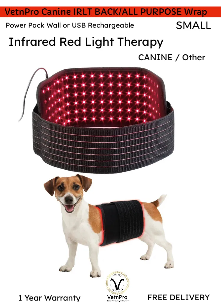 Canine / other Infrared Light Therapy BACK/MULTIPURPOSE Wrap Small
