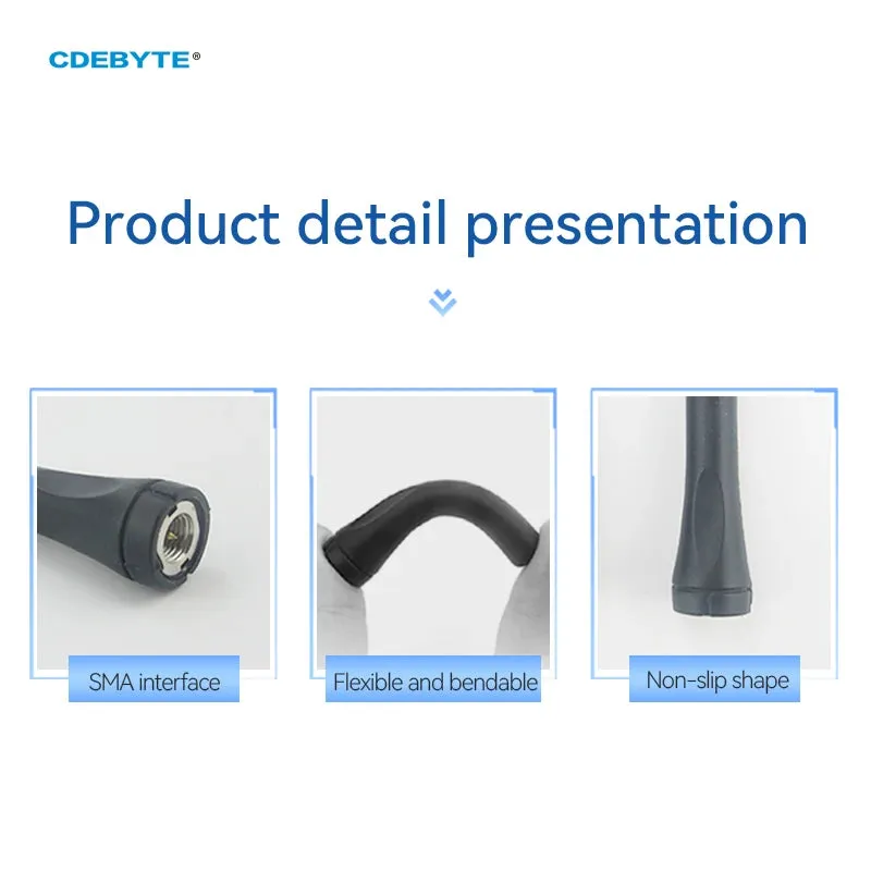 CDEBYTE 470MHz Spread Spectrum Rubber Antenna 3dBi 90mm CDEBYTE TX470-JZR-9 SMA Female Bendable Rubber Antenna For Modules