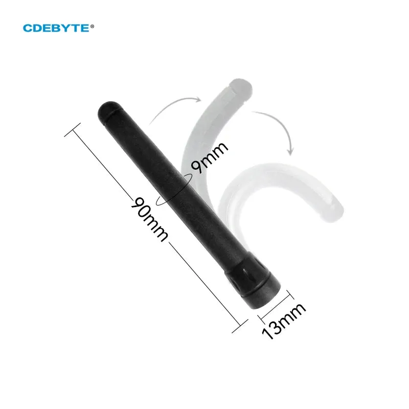 CDEBYTE 470MHz Spread Spectrum Rubber Antenna 3dBi 90mm CDEBYTE TX470-JZR-9 SMA Female Bendable Rubber Antenna For Modules