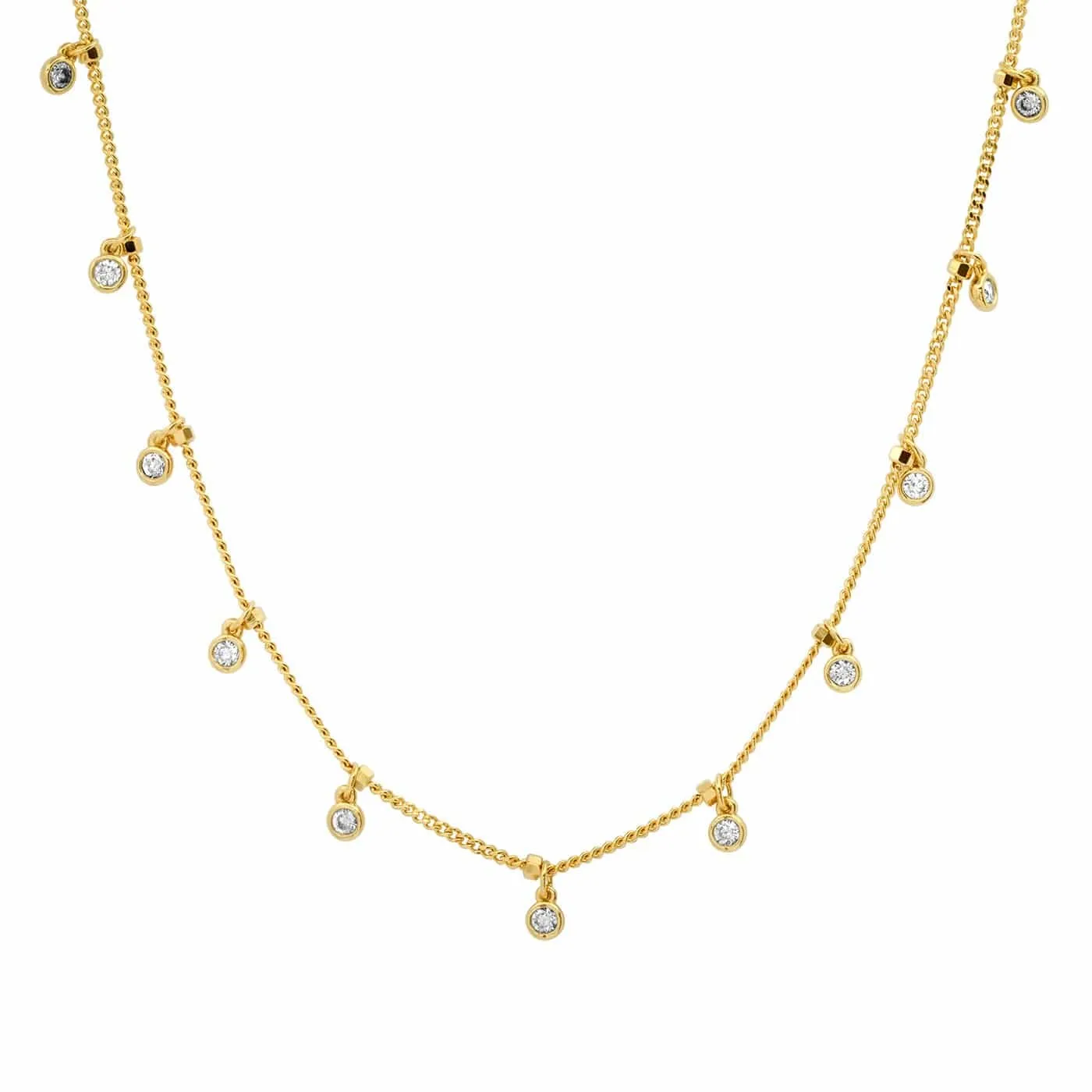 Chain with Bezel Set CZ Stations