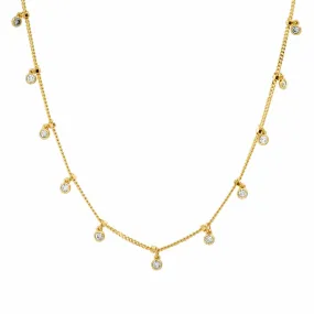 Chain with Bezel Set CZ Stations