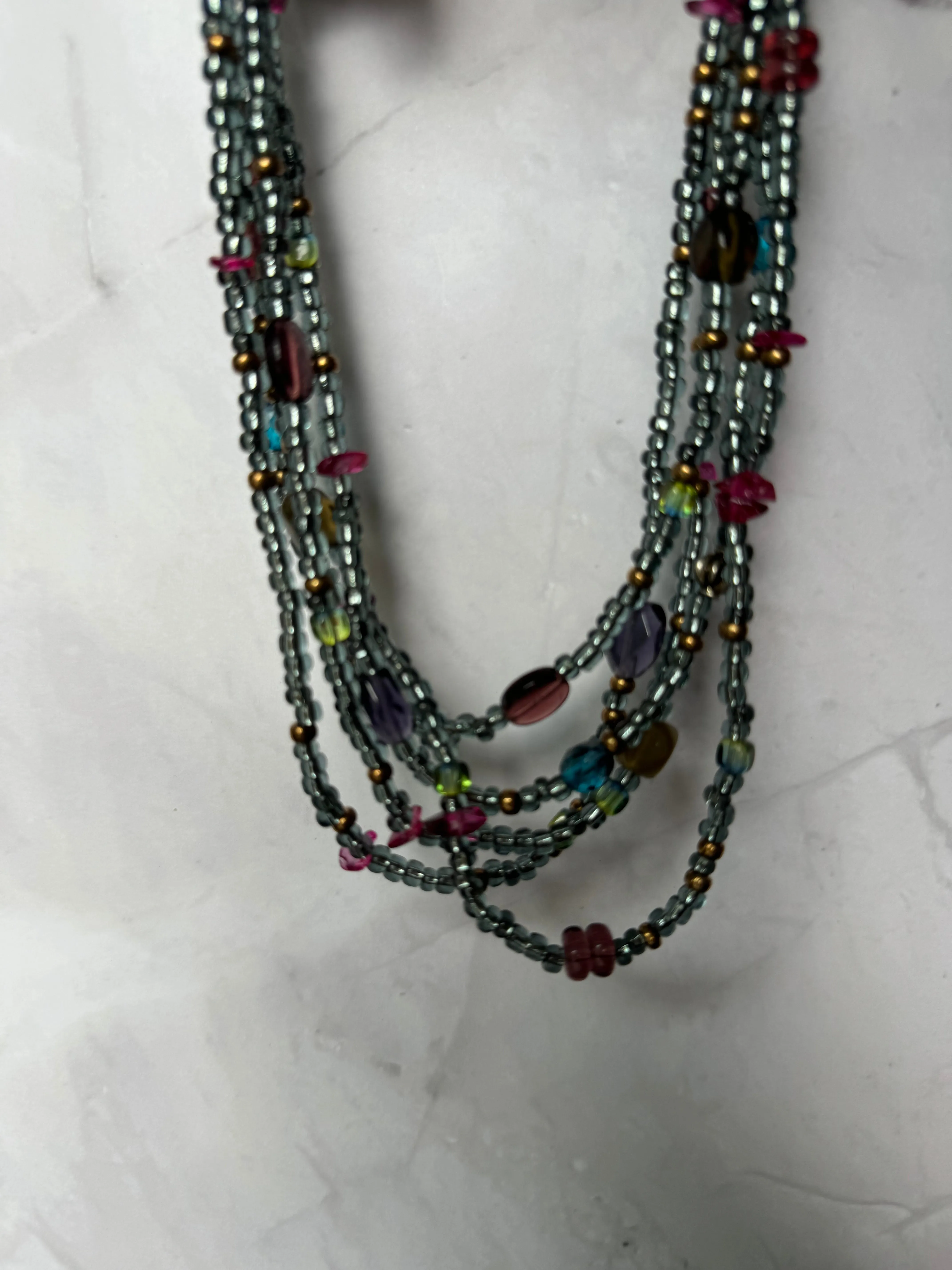 Coldwater Creek Jeweltone Multi-Strand Beaded Necklace