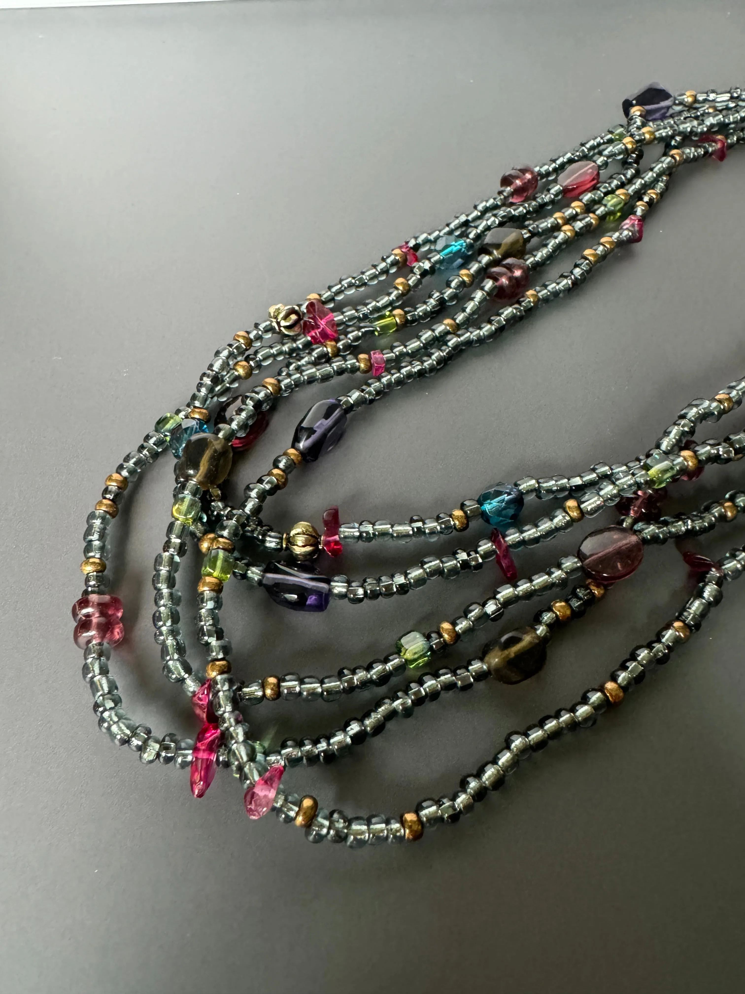 Coldwater Creek Jeweltone Multi-Strand Beaded Necklace