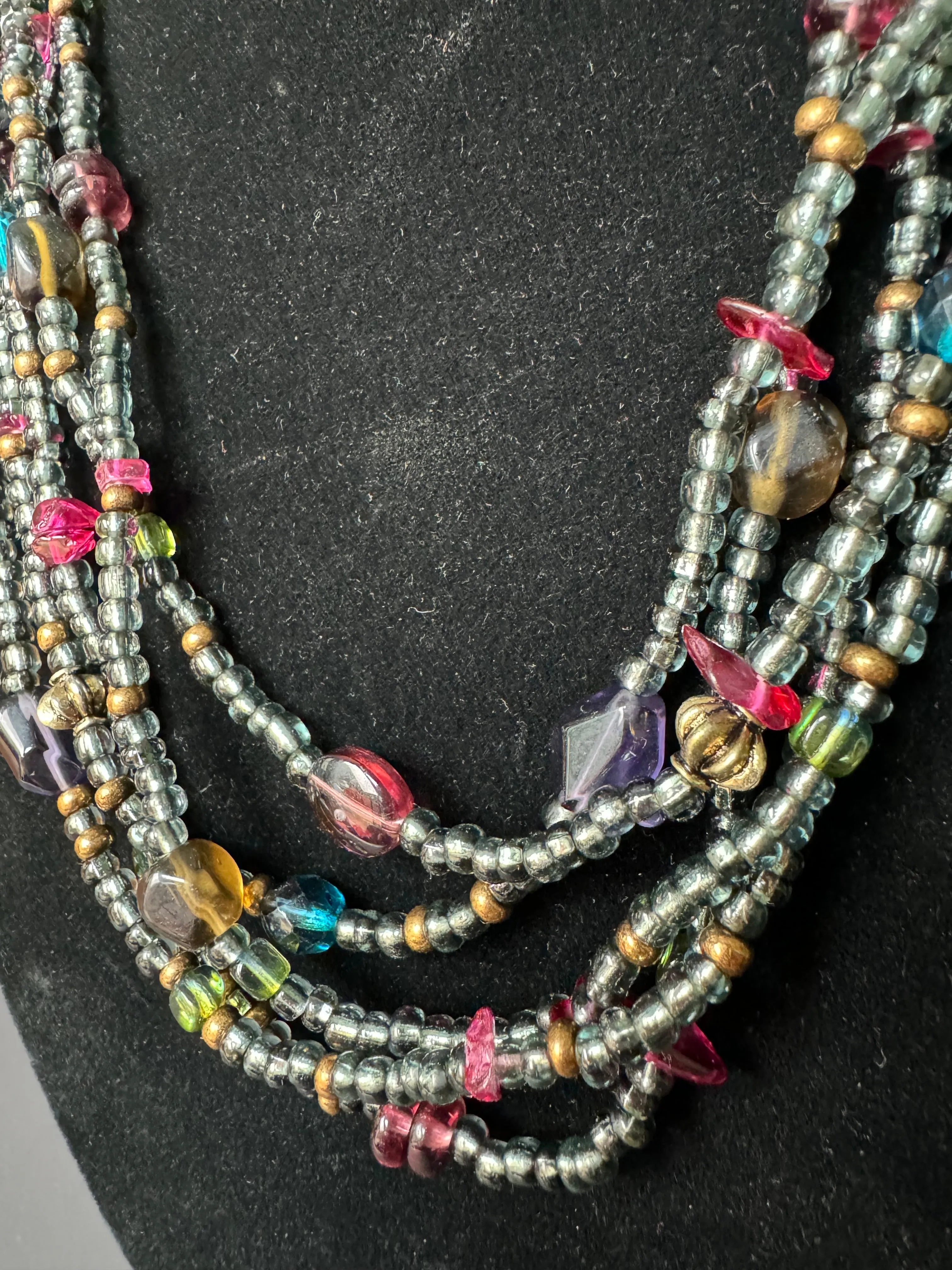 Coldwater Creek Jeweltone Multi-Strand Beaded Necklace