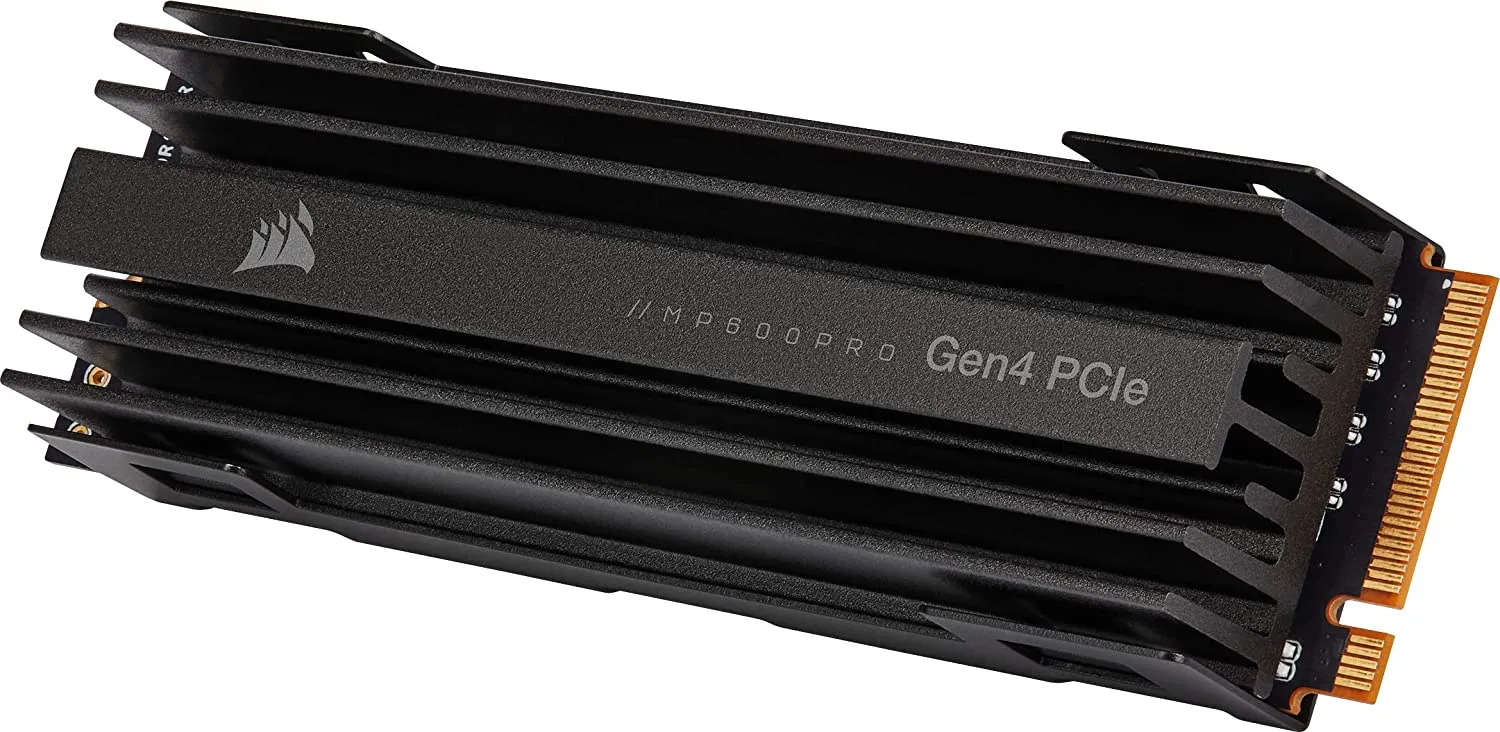 Corsair MP600 PRO 2TB M.2 NVMe PCIe x4 Gen4 SSD (Up to 7,000MB/sec) BlackC NAND Aluminum Heatspreader
