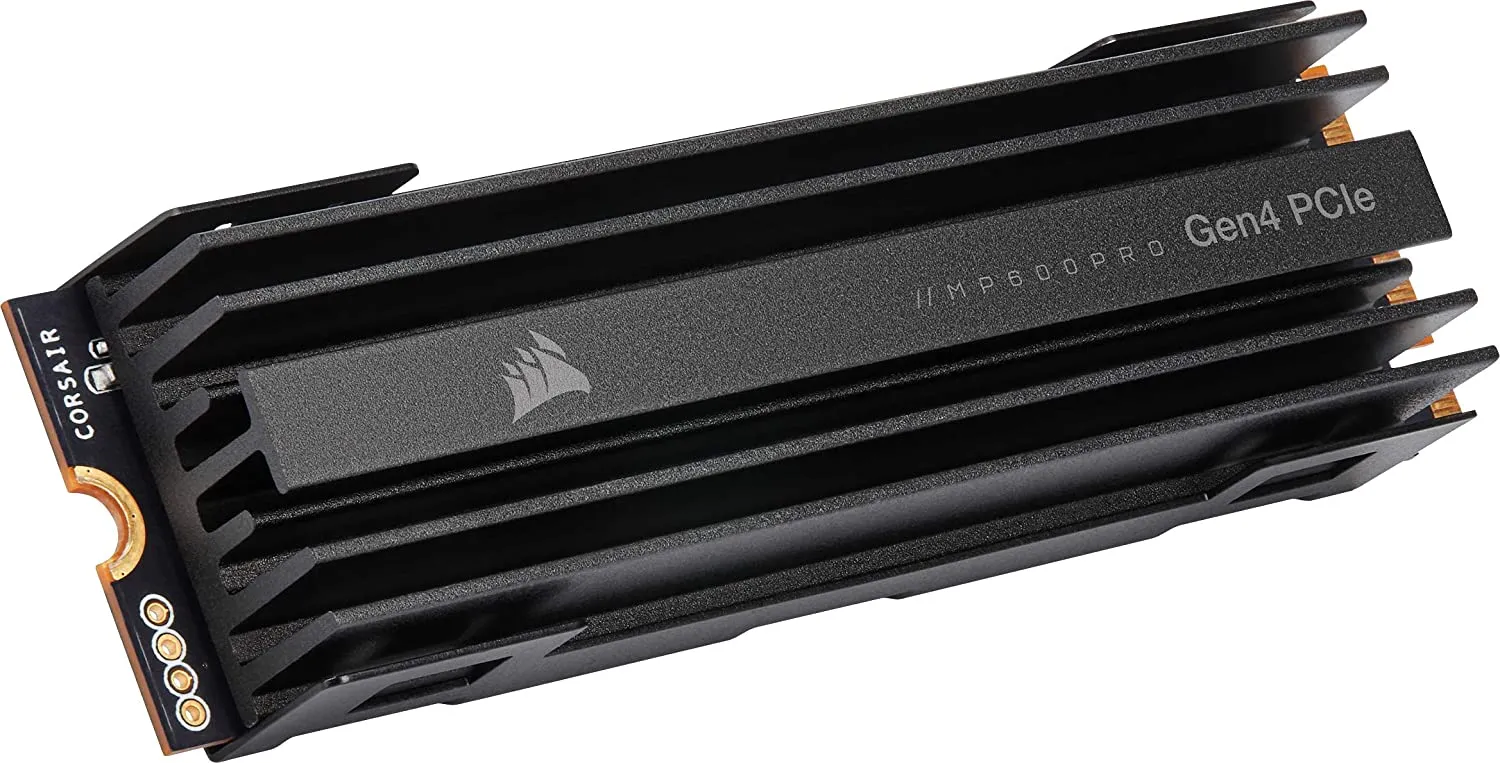 Corsair MP600 PRO 2TB M.2 NVMe PCIe x4 Gen4 SSD (Up to 7,000MB/sec) BlackC NAND Aluminum Heatspreader