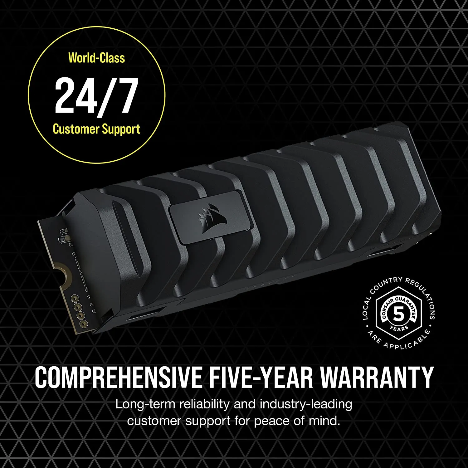 CORSAIR MP600 Pro XT 1TB Gen4 PCIe x4 NVMe M.2 SSD – High-Density TLC NAND Aluminum Heatspreader