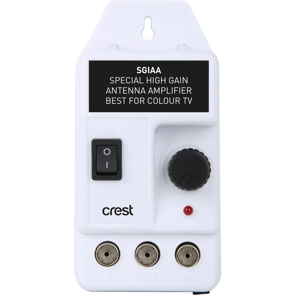 Crest Indoor Antenna Signal Amplifier/ VHF,UHF,FM / Improves Picture & Sound