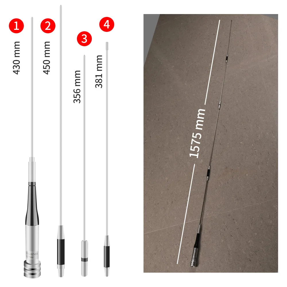 Dual Band Mobile Car Radio Antenna Harvest 5.0db/7.6db 150W [DISCONTINUED]