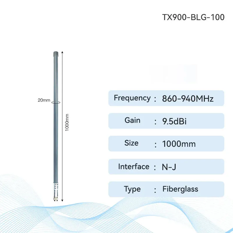 Ebyte TX900-BLG-100 900MHz Fiberglass Antenna Series High Gain up to 8dBi Omnidirectional Antenna N-J Waterproof LoRa LoRaWan Antenna