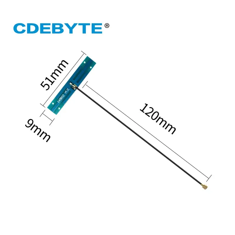 Ebyte TXWF-PCB-5109 2.4GHz 5.8GHz PCB Built-in Antenna 2dBi 50Ω 2W IPEX-1 Interface