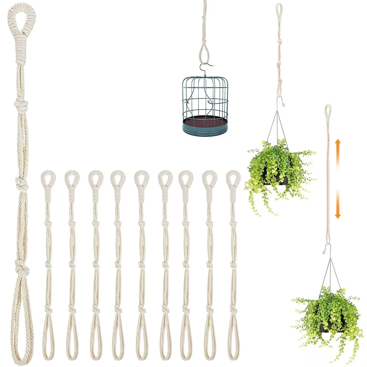 Ecofynd Macrame Plant Hanger Extender Rope
