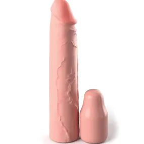 Fantasy 8 Inch Silicone Penis Extension with 2 inch Plug - Vanilla
