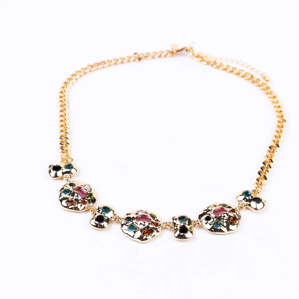 Gold and Multi Color Necklace