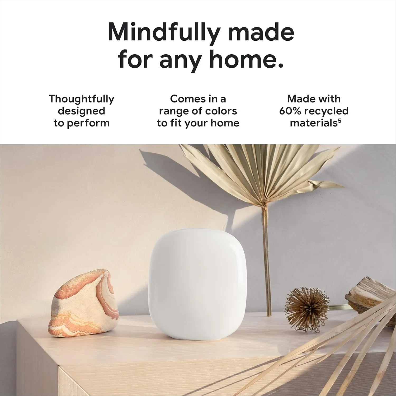 Google G6ZUC Nest WiFi Pro - Wi-Fi 6E - Reliable Home Wi-Fi System with Fast Speed and Whole Home Coverage - Mesh Router - 2 Pack - Snow
