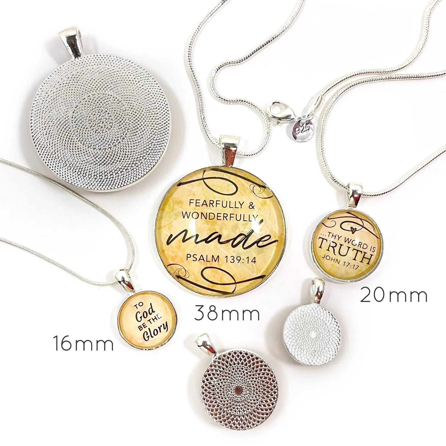 I AM Beloved, Colossians 3:12 – Christian Affirmations Scripture Pendant Necklace (2 Sizes) – Jewelry Set