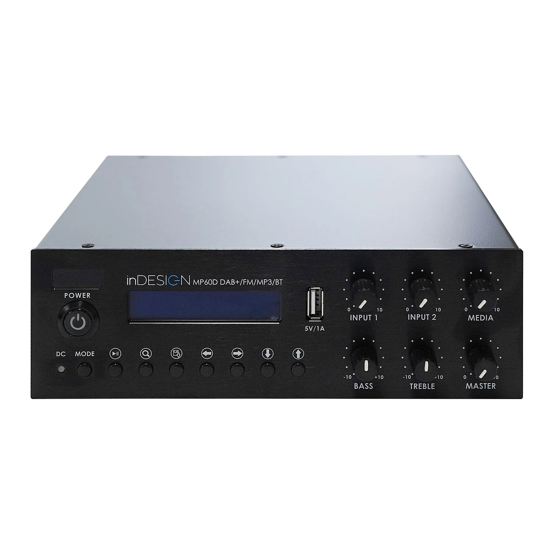 inDESIGN MP60D 60watt 100v line mixer amp, tuner, MP3, Bluetooth DAB