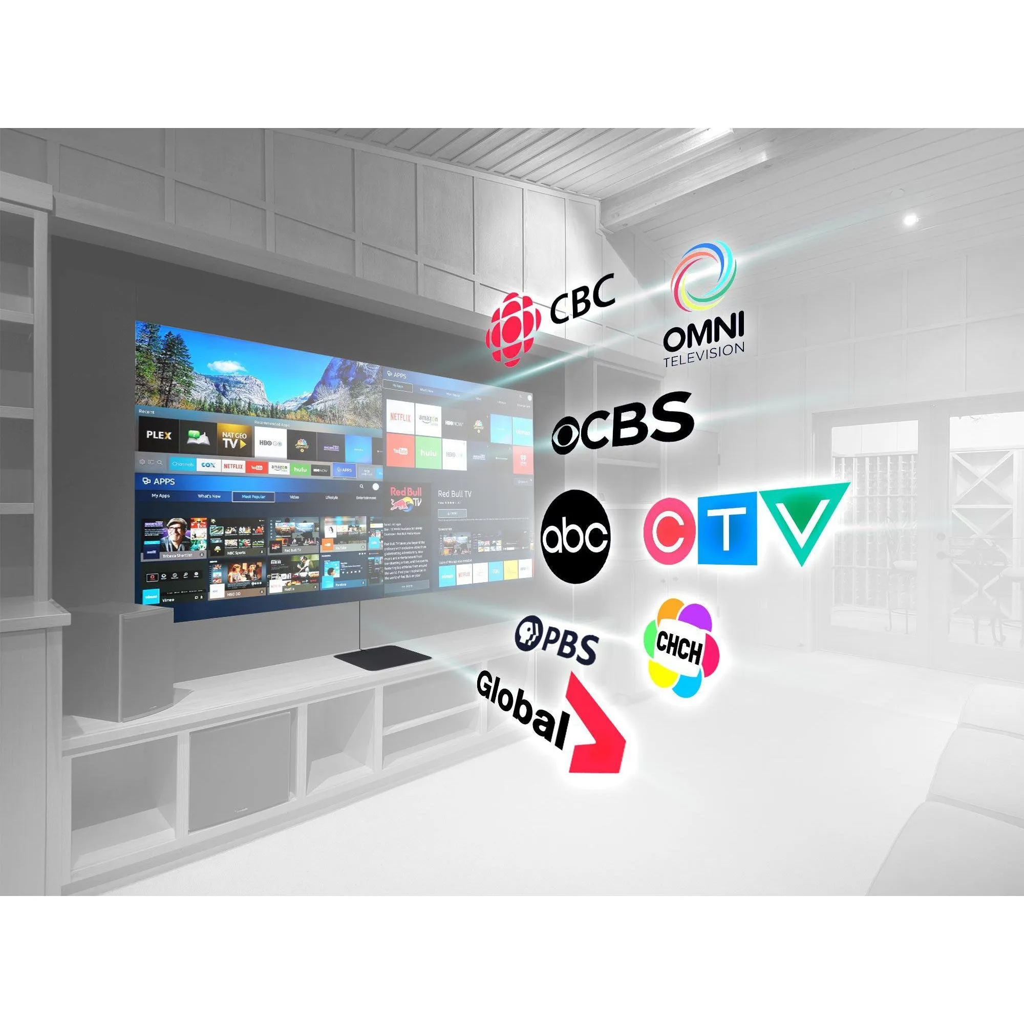 Indoor/Outdoor 4k Professional Flat HDTV Antenna | Digital HD Antenna With Range Up To 190 Kilometers