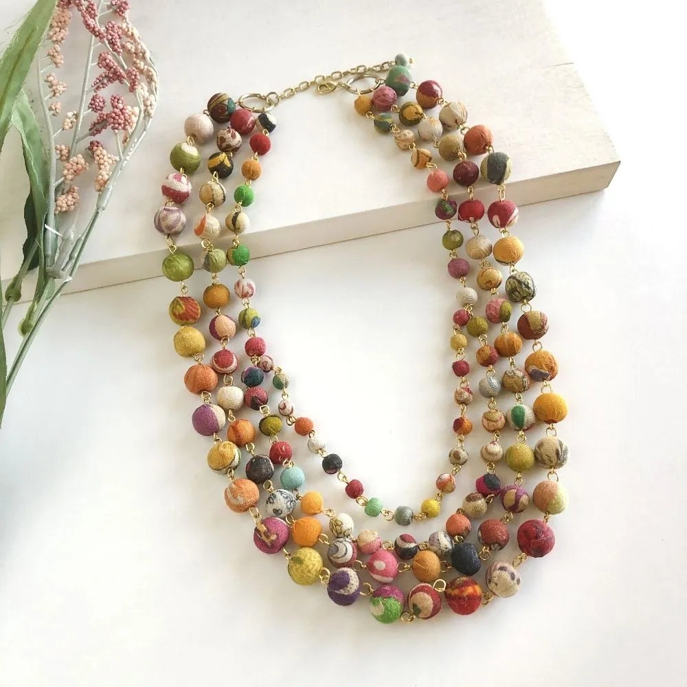 Kantha Karita Multi Strand Necklace