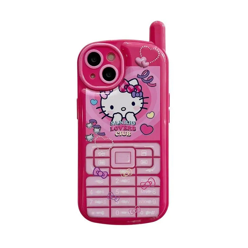 Kawaii Retro Antenna Hello Kitty iPhone Case Pink