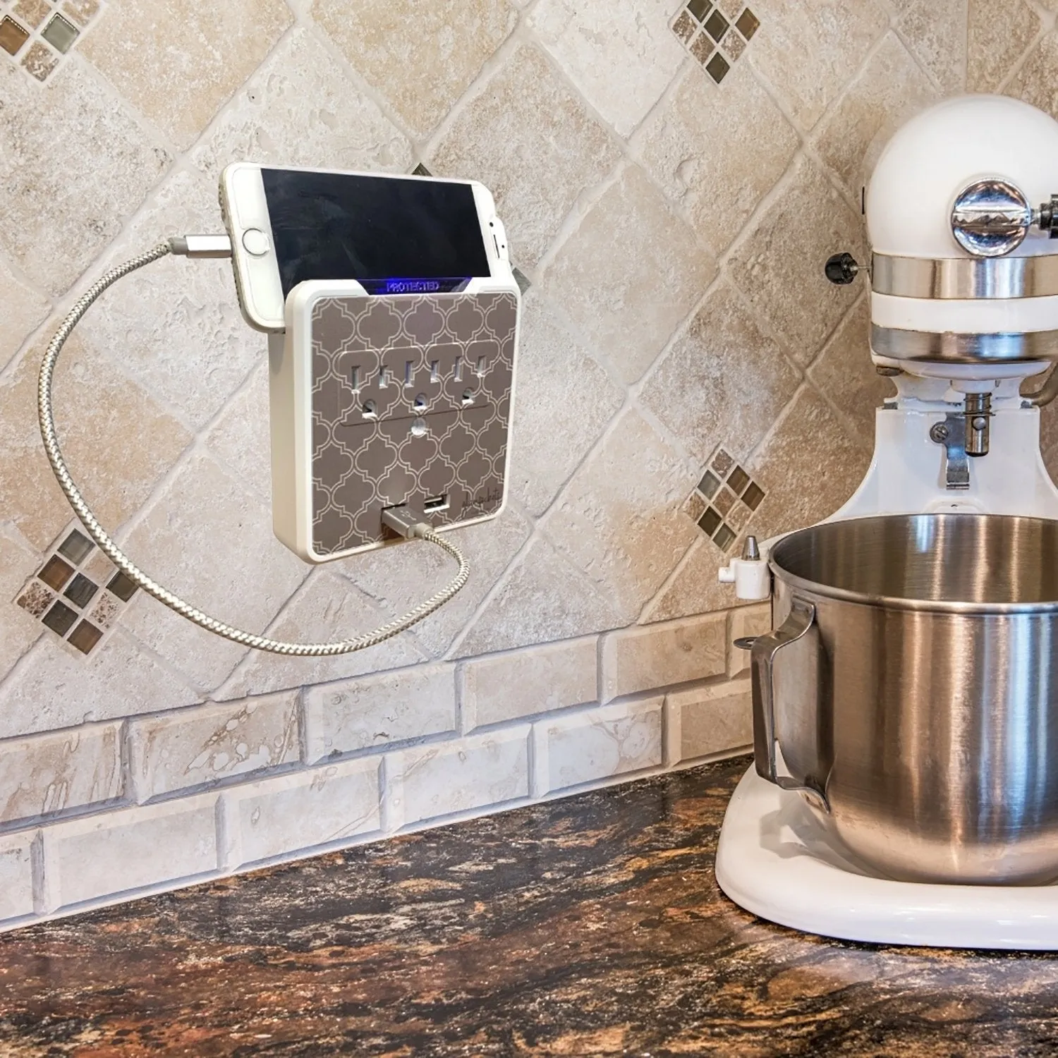 Kelvin Glamsockets - Decorative Wall Mount Surge Protector