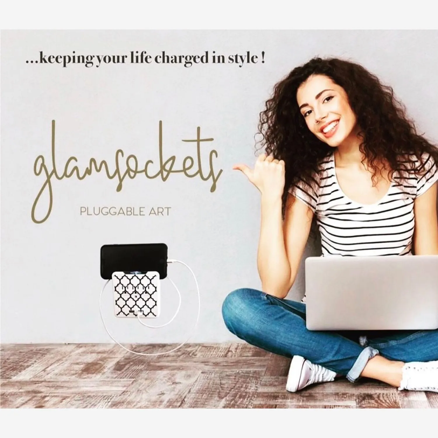 Kelvin Glamsockets - Decorative Wall Mount Surge Protector
