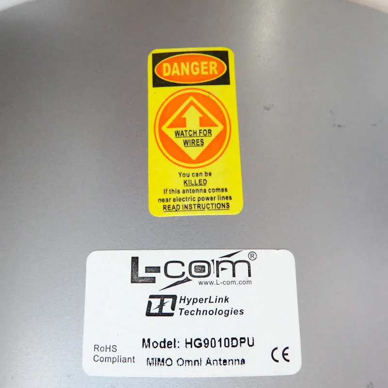 L-Com 800/900 MHz 10dBi Dual Slant Polarization Omni Antenna N-Female HG9010DPU