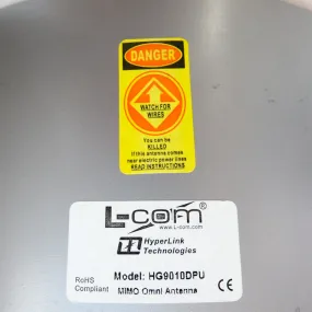 L-Com 800/900 MHz 10dBi Dual Slant Polarization Omni Antenna N-Female HG9010DPU