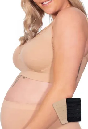 Lightweight Wire Free Pregnancy Bra   Band Extender Set
