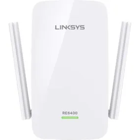 Linksys IEEE 802.11ac 1.17 Gbit/s Wireless Range Extender - 2.40 GHz, 5 GHz - 1 x Network (RJ-45) - Ethernet, Fast Ethernet, Gigabit Ethernet (RE6400)