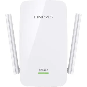 Linksys IEEE 802.11ac 1.17 Gbit/s Wireless Range Extender - 2.40 GHz, 5 GHz - 1 x Network (RJ-45) - Ethernet, Fast Ethernet, Gigabit Ethernet (RE6400)