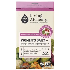 Living Alchemy Womens Daily Plus Multivitamin with Energy, Immune and Aging Support, 60 Vegetable Capsules