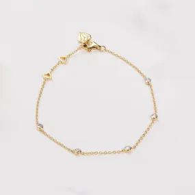 Multi Brilliant Bezel 14K Gold Vermeil Bracelet
